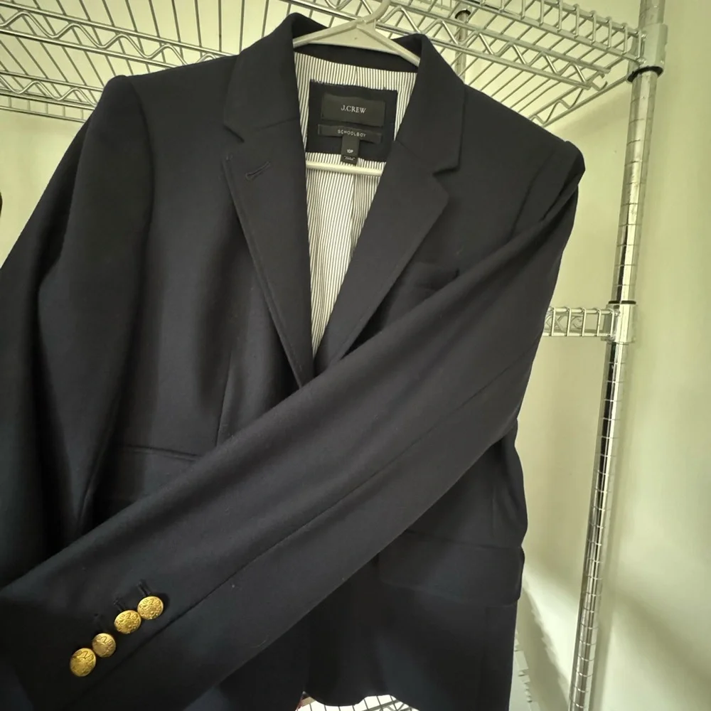 J. Crew Navy School Boy Blazer with Gold Buttons